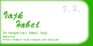 vajk habel business card